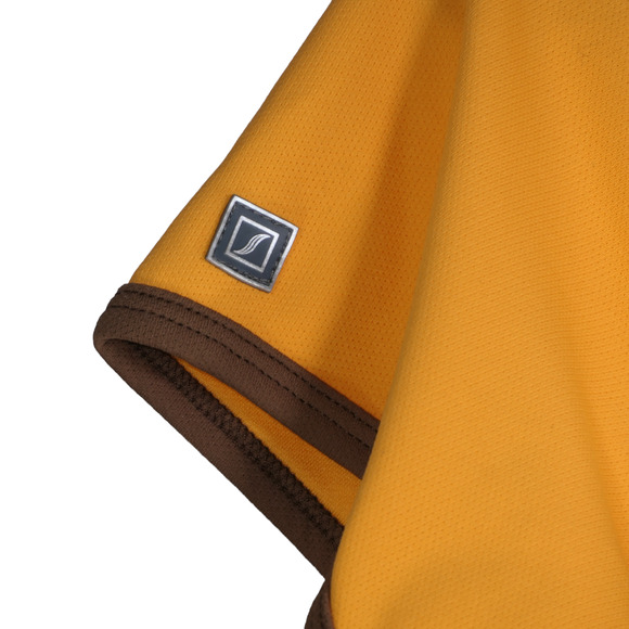 She Beest Orange Cycle Top Womens Medium Tee Shirt Active 1/2 Zip Bike Pockets - Picture 12 of 14